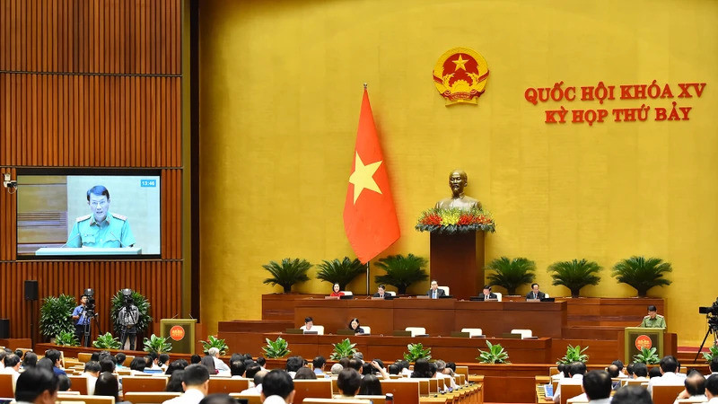 Quang cảnh Kỳ họp thứ 7. (Ảnh: THỦY NGUYÊN)