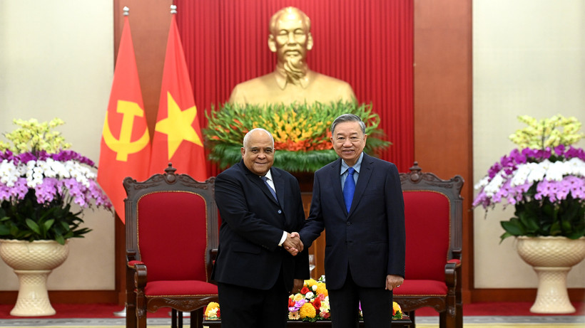 Tổng Bí thư, Chủ tịch nước Tô Lâm tiếp Đại sứ Cuba tại Việt Nam Orlando Nicolás Hernández Guillen tại Hà Nội, chiều 19/9/20204. (Ảnh: ĐĂNG KHOA), 