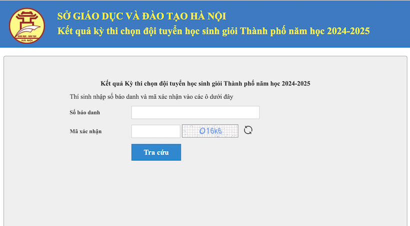 Hà Nội: Công bố điểm thi chọn đội tuyển học sinh giỏi thành phố