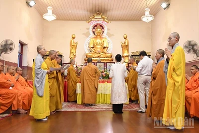 Buổi lễ được tổ chức tại chùa Phổ Phước ở thủ đô Bangkok.