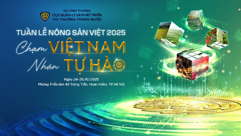 Tuần lễ Nông sản Việt 2025 sẽ chính thức diễn ra trong hai ngày 24 và 25/10 tới đây tại Hà Nội