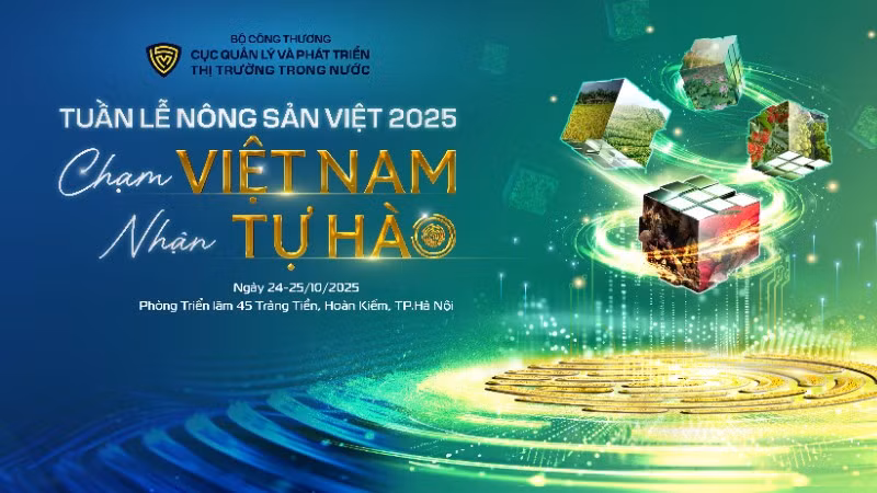 Tuần lễ Nông sản Việt 2025 sẽ chính thức diễn ra trong hai ngày 24 và 25/10 tới đây tại Hà Nội
