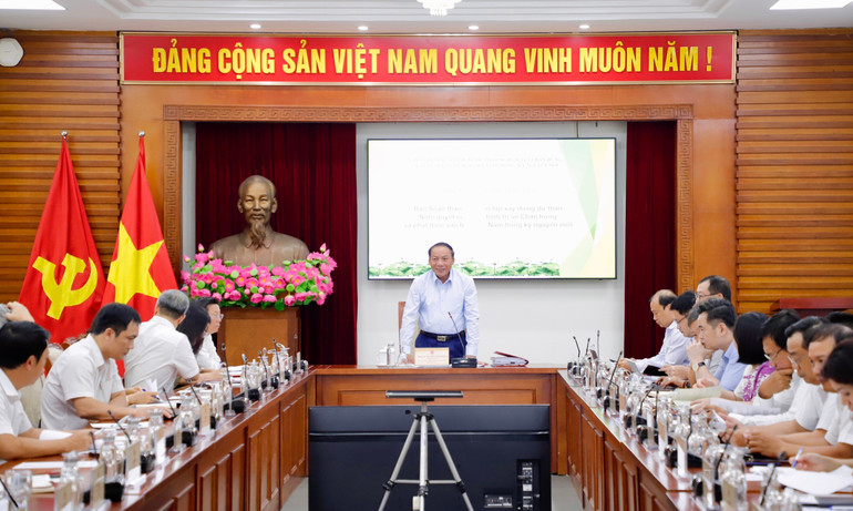 Phiên họp có sự tham gia của các thành viên Ban Soạn thảo là đại diện các cơ quan, đơn vị chức năng. (Ảnh: Bộ Văn hóa, Thể thao và Du lịch cung cấp) mg8170-17555189032141873358302.jpg