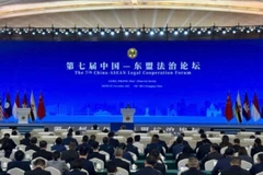 Đại diện các nước tham dự Diễn đàn. (Ảnh: Hội Luật gia Việt Nam)