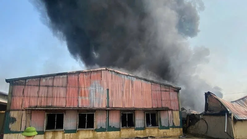 Hiện trường vụ cháy.