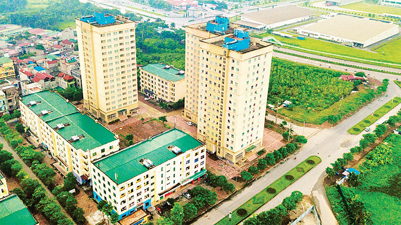 Khu nhà ở công nhân tại xã Kim Chung, huyện Ðông Anh. 