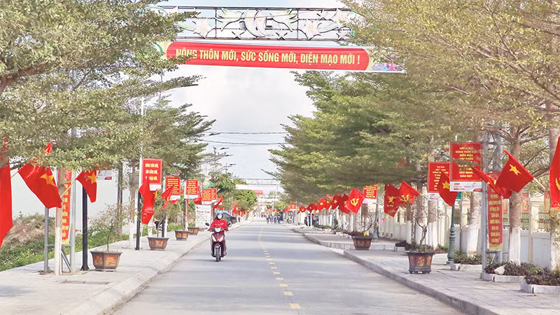 Ðường giao thông ở xã Yên Lâm, huyện Yên Mô. (Ảnh ANH TUẤN) 