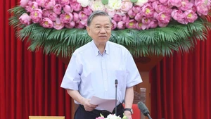 Tổng Bí thư Tô Lâm phát biểu tại buổi làm việc. (Ảnh: Thống Nhất/TTXVN)