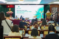 Quang cảnh buổi họp báo. (Ảnh: LINH BẢO)