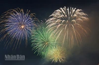 Thành phố Hồ Chí Minh bắn pháo hoa chào năm mới tại 4 điểm. (Ảnh: THẾ ANH)