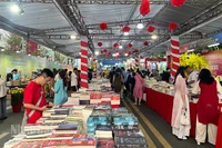 Không gian Lễ hội đường sách Tết Thành phố Hồ Chí Minh năm 2025. (Ảnh: Linh Bảo)