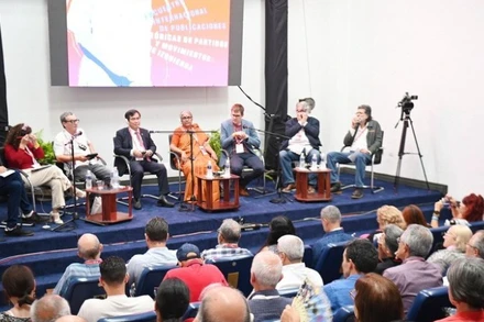 Ông Phan Xuân Thủy, Phó Trưởng Ban Tuyên giáo và Dân vận Trung ương dự Hội thảo chuyên đề “Lý luận cách mạng đối mặt với các thách thức và chủ nghĩa phátxít mới”. (Ảnh: TTXVN)