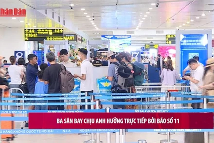 [Video] Ba sân bay chịu ảnh hưởng trực tiếp bởi bão số 11