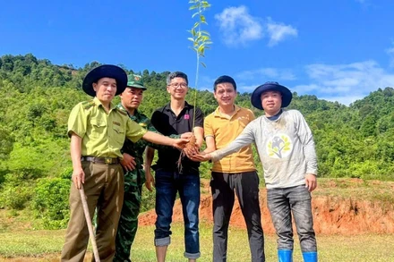 "Góp lá vá rừng 2025" hướng tới mục tiêu trồng 60.000 cây, phủ xanh 100ha tại khu rừng phòng hộ thuộc bản Pha Luông, xã Chiềng Sơn, tỉnh Sơn La.