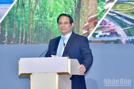 Thủ tướng Chính phủ Phạm Minh Chính phát biểu ý kiến tại hội nghị. (Ảnh: Thanh Giang)