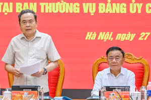 Chủ tịch Quốc hội Trần Thanh Mẫn phát biểu tại hội nghị.