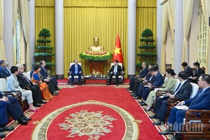 Chủ tịch nước Lương Cường tiếp Thống đốc tỉnh Kaluga (Liên bang Nga) Vladislav Valerievich Shapsha.