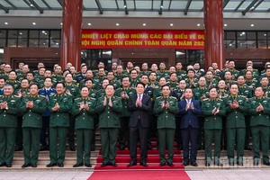 Chủ tịch nước Lương Cường và các đại biểu tại Hội nghị Quân chính toàn quân năm 2025.