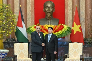 Chủ tịch nước Lương Cường và Chủ tịch Hạ viện Jordan Mazen Turki El Qadi.