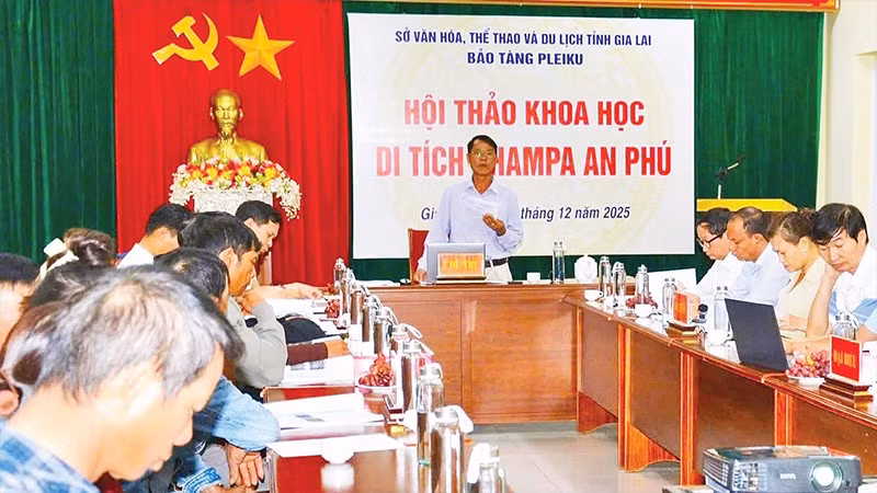 Các nhà nghiên cứu công bố chứng tích sống động về tín ngưỡng Chăm cổ tại di tích An Phú, tỉnh Gia Lai.