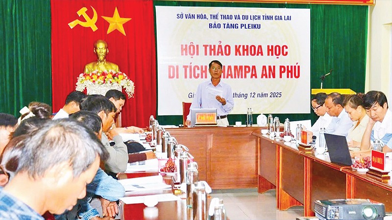 Các nhà nghiên cứu công bố chứng tích sống động về tín ngưỡng Chăm cổ tại di tích An Phú, tỉnh Gia Lai.