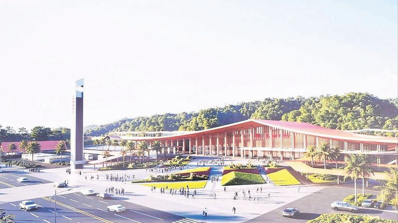 Phối cảnh phương án 1 Ga Lào Cai.