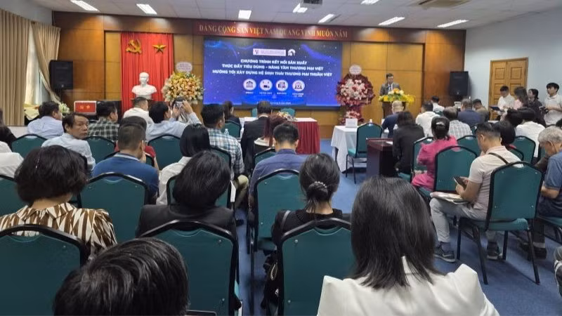 Chương trình Kết nối sản xuất-Thúc đẩy tiêu dùng-Nâng tầm thương mại Việt. (Ảnh: KIM DUNG)