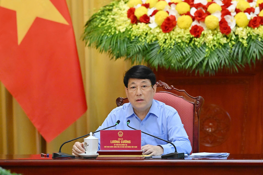 Chủ tịch nước phát biểu chỉ đạo tại buổi làm việc. chu-tich-nuoc2.jpg