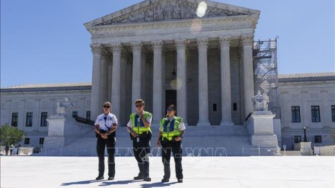 Tòa án tối cao Mỹ ở Washington D.C. Ảnh: THX/TTXVN