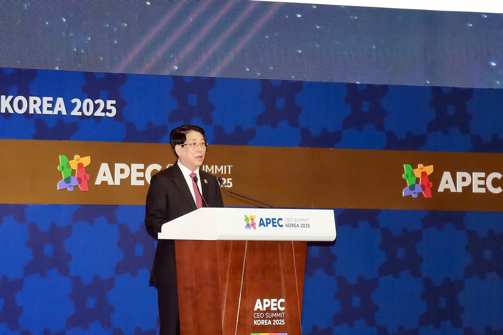 Chủ tịch nước phát biểu tại Hội nghị thượng đỉnh APEC. (Ảnh: XUÂN KỲ) chutichnuoc.jpg