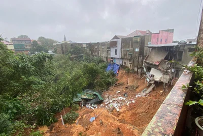 Hiện trường vụ sạt lở đất tại xã Khe Sanh, tỉnh Quảng Trị.