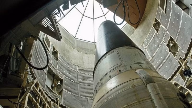 Tên lửa liên lục địa có khả năng mang đầu đạn hạt nhân Titan II của Mỹ. (Ảnh: Sputnik/TTXVN)