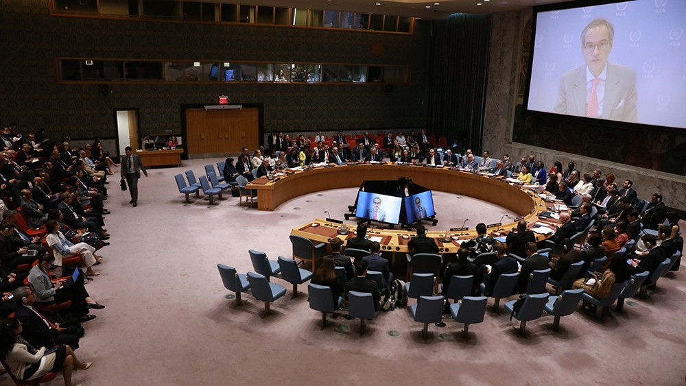 Toàn cảnh phiên họp của Hội đồng Bảo an Liên hợp quốc về xung đột Israel-Iran, tại New York (Mỹ), ngày 20/6/2025. (Ảnh: THX/TTXVN) vna-potal-hdba-lhq-hop-khan-ve-tinh-hinh-khu-vuc-trung-dong-8107244.jpg