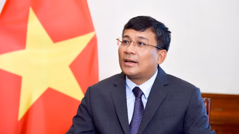 Đồng chí Nguyễn Minh Vũ, Ủy viên dự khuyết Trung ương Đảng, Thứ trưởng Thường trực Bộ Ngoại giao, Chủ tịch Hội nghị các quốc gia thành viên Công ước Liên hợp quốc về Luật Biển lần thứ 35. (Ảnh: Bộ Ngoại giao)