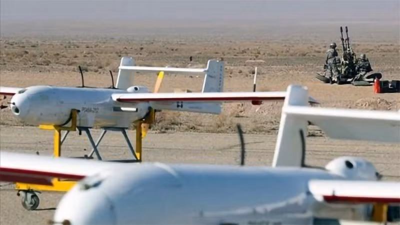 Máy bay không người lái được trưng bày tại một cuộc diễn tập quân sự ở Iran. (Ảnh tư liệu: TTXVN)