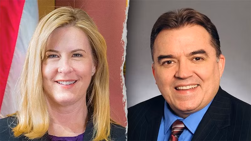 Bà Melissa Hortman và ông John Hoffman. (Ảnh: FOX 9) 