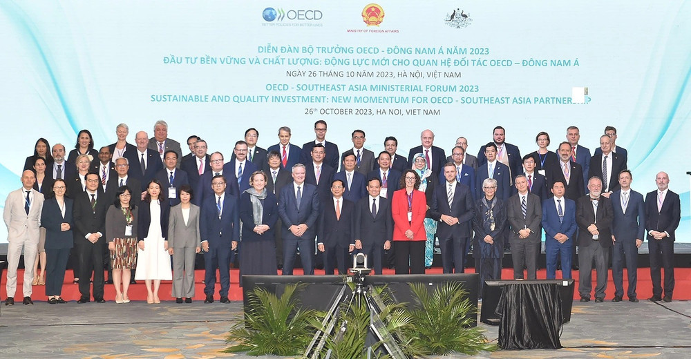 Việt Nam đăng cai tổ chức Diễn đàn Bộ trưởng OECD-Đông Nam Á năm 2023, tại Hà Nội. (Ảnh: Bộ Ngoại giao Việt Nam) viet-nam-dang-cai-to-chuc-dien-dan-bo-truong-oecd-dong-nam-a-nam-2023-tai-ha-noi-7831.png
