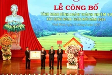 Thay mặt lãnh đạo Đảng và Nhà nước, Phó Chủ tịch Quốc hội Nguyễn Thị Thanh trao Quyết định của Thủ tướng Chính phủ công nhận tỉnh Ninh Bình hoàn thành nhiệm vụ xây dựng nông thôn mới cho lãnh đạo tỉnh Ninh Bình.