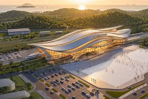 Phối cảnh nhà ga Hạ Long.