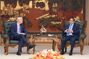 Thủ tướng Phạm Minh Chính tiếp Giáo sư Alec Cameron, Giám đốc kiêm Phó Chủ tịch Hội đồng trường đại học RMIT Melbourne (Australia).