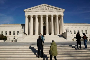 Tòa nhà Tòa án Tối cao Hoa Kỳ tại Washington, DC, Hoa Kỳ. (Ảnh: Xinhua)
