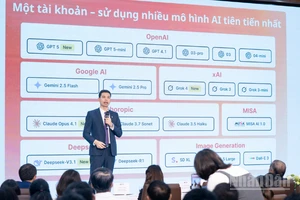 Ông Lê Hồng Quang, Tổng Giám đốc MISA thuyết trình về nền tảng hợp nhất AI.