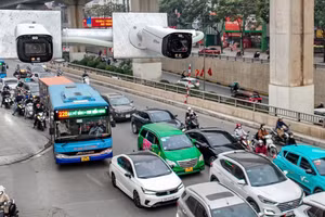 Ứng dụng Internet vạn vật (IoT) trong lĩnh vực giao thông thông minh tại Thủ đô Hà Nội. (Ảnh: Đặng Tiến)