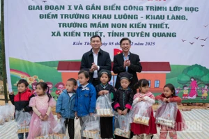 Khánh thành giai đoạn 1 điểm trường Khau Luông- Khau Làng (xã Kiến Thiết).