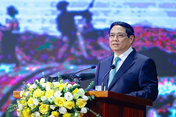 Thủ tướng Chính phủ Phạm Minh Chính phát biểu tại sự kiện. (Ảnh: Nhật Bắc)