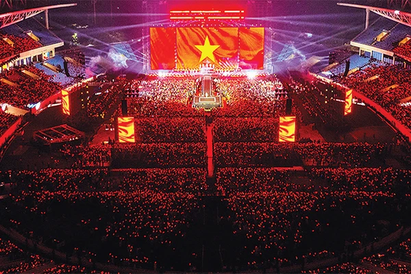 Quang cảnh một đêm concert tại Hà Nội thu hút hàng chục nghìn khán giả tới thưởng thức. Ảnh: BTC 