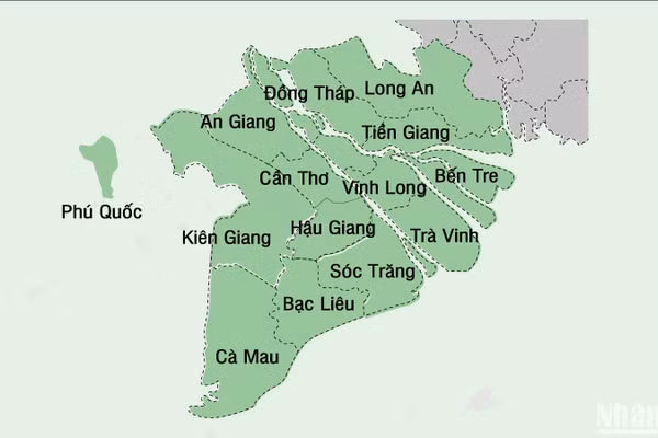 [Infographic] Mục tiêu tăng trưởng GRDP năm 2025 của các tỉnh, thành phố vùng Đồng bằng sông Cửu Long