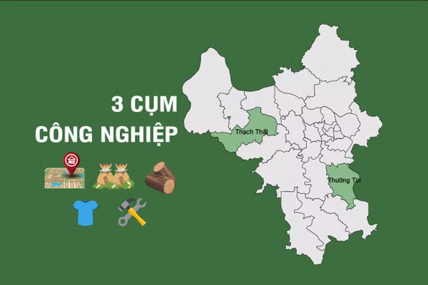 [Infographic] 3 cụm công nghiệp theo hướng xanh, hiện đại vừa được Hà Nội quyết định thành lập