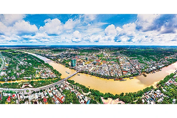 Một góc thành phố Bến Tre hôm nay. Ảnh: TRUNG HIẾU