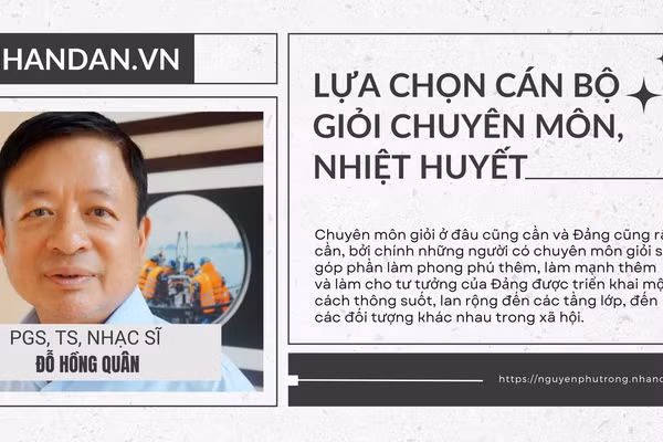 Lựa chọn cán bộ giỏi chuyên môn, nhiệt huyết